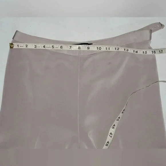 EllenTracy High Waist Wide Palazzo Leg Flat Front Pants  sz 12 FlowyTriacetate - Picture 8 of 14